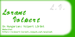 lorant volpert business card